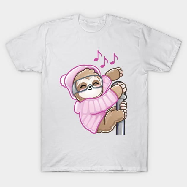 Ski Rave Sloth Kid Baby Dance T-Shirt by PnJ